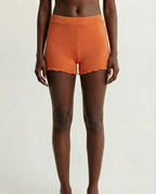 Mini short orange strass
