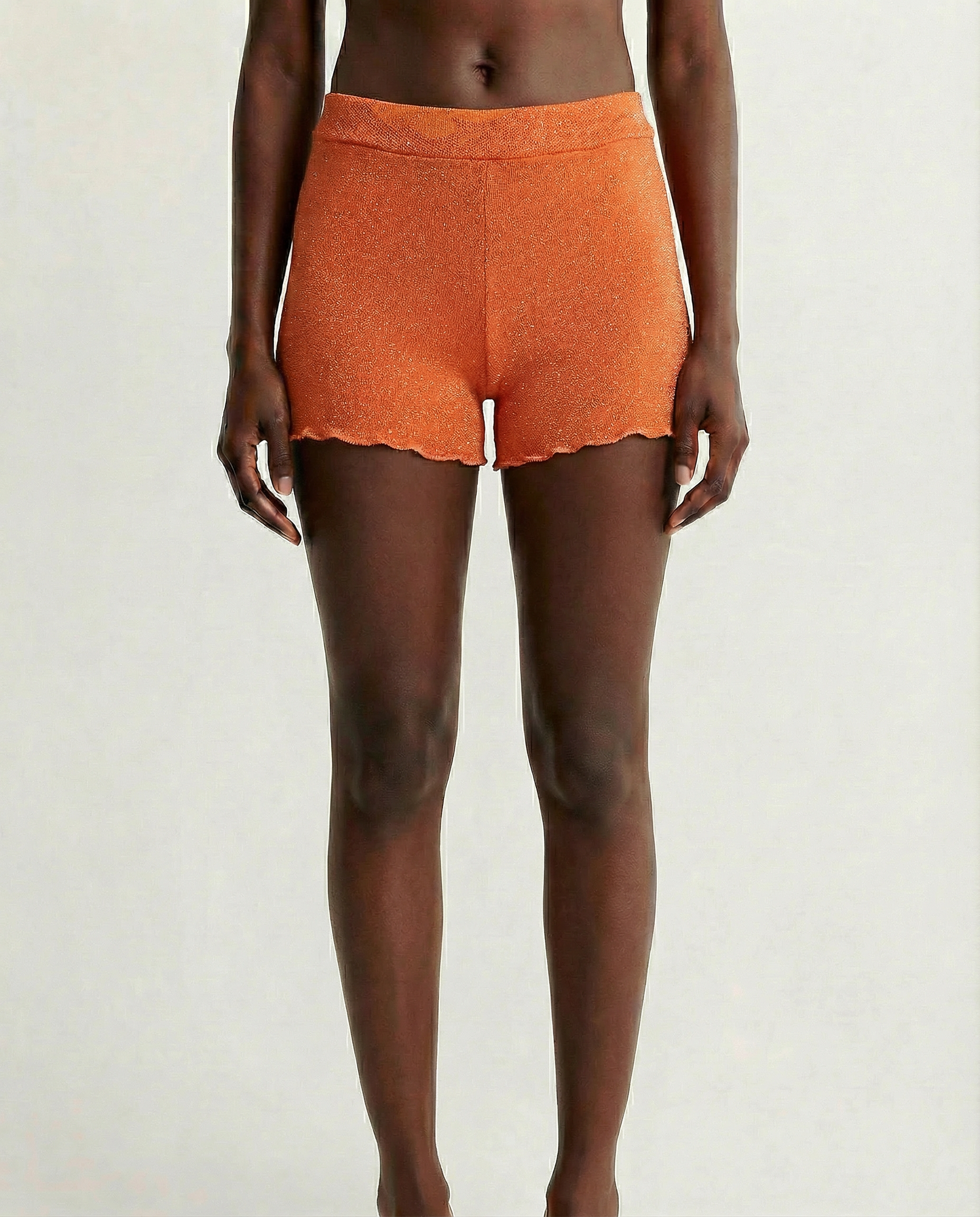Mini short orange strass