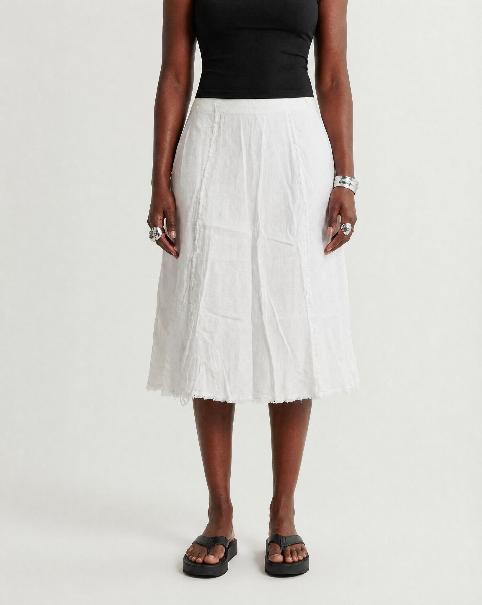Jupe midi blanche