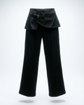 Pantalon noir layering ceinture