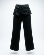 Pantalon noir layering ceinture