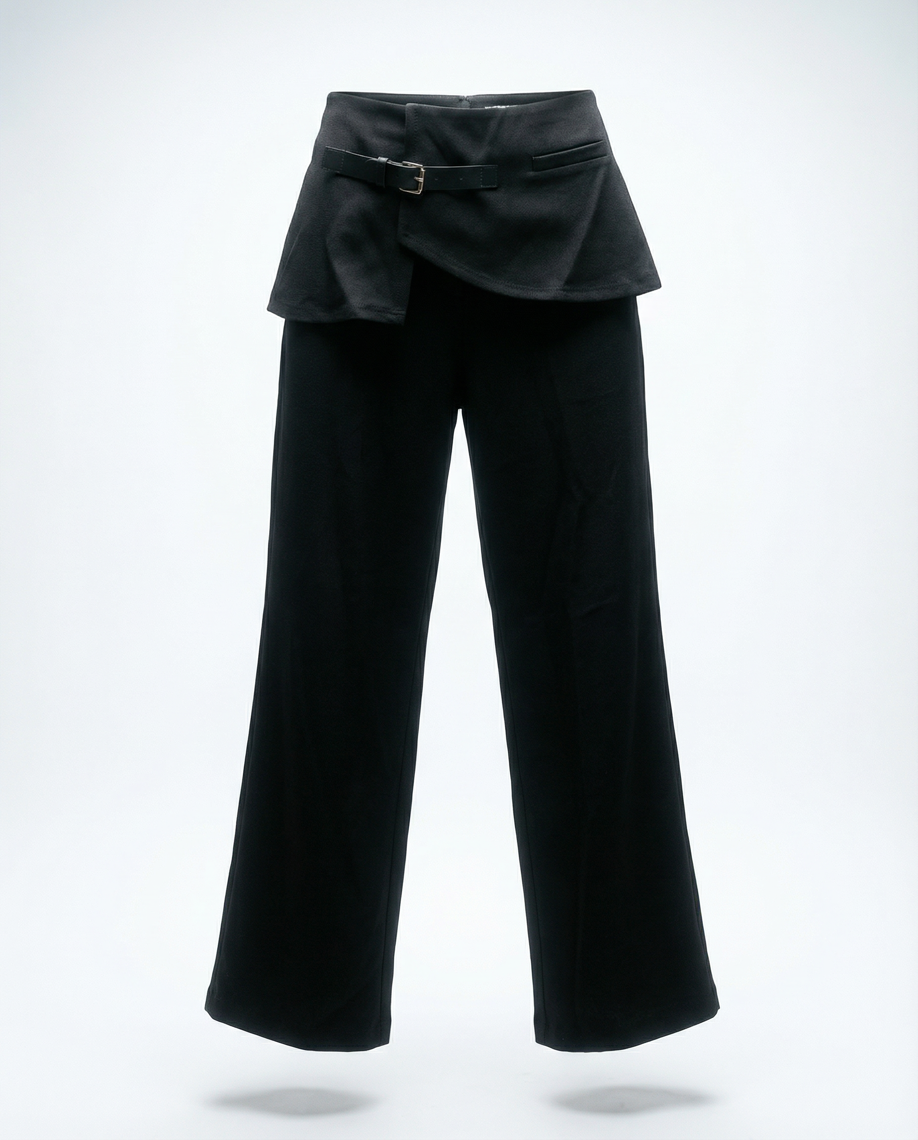 Pantalon noir layering ceinture