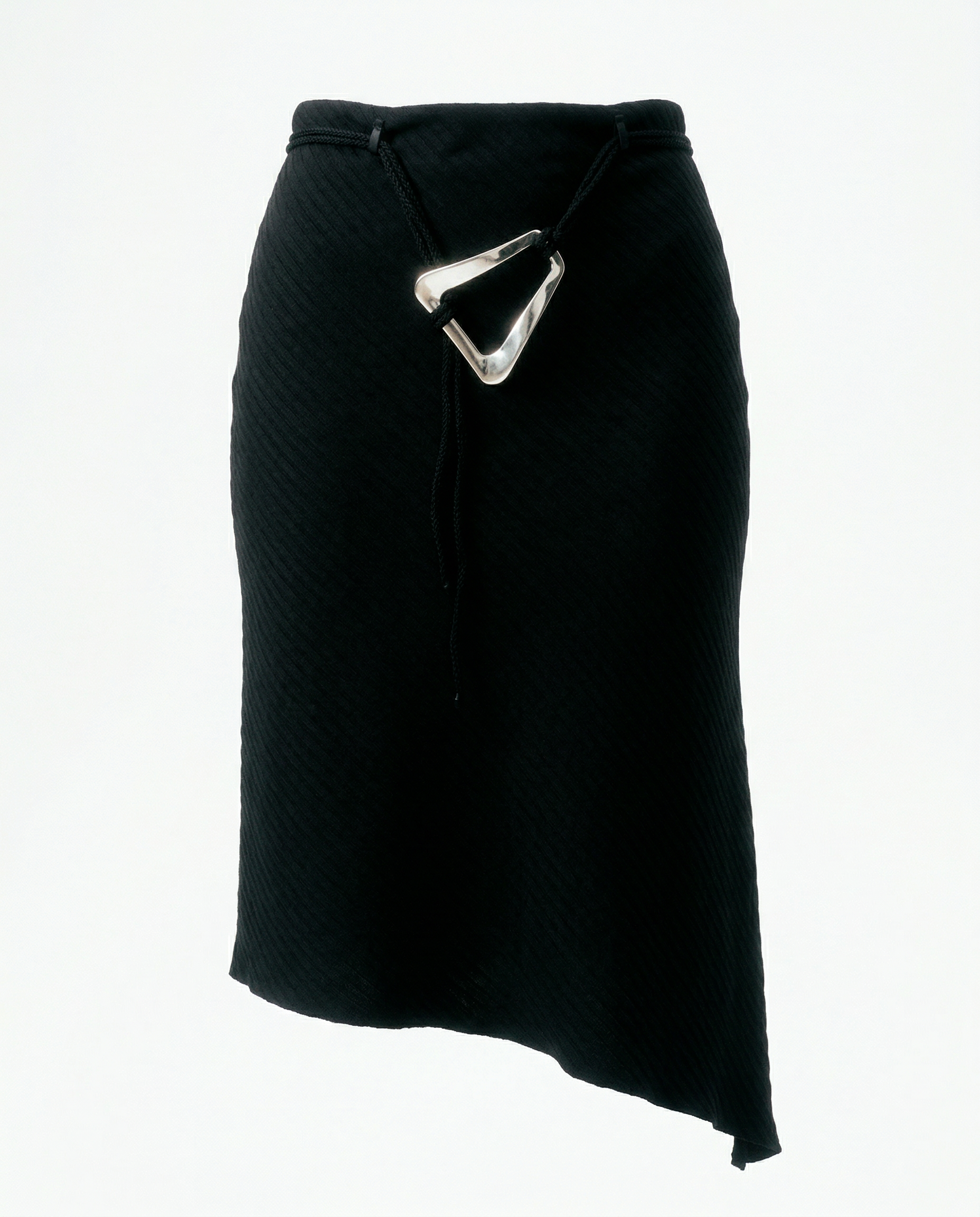 Jupe Noire ceinture géométrique
